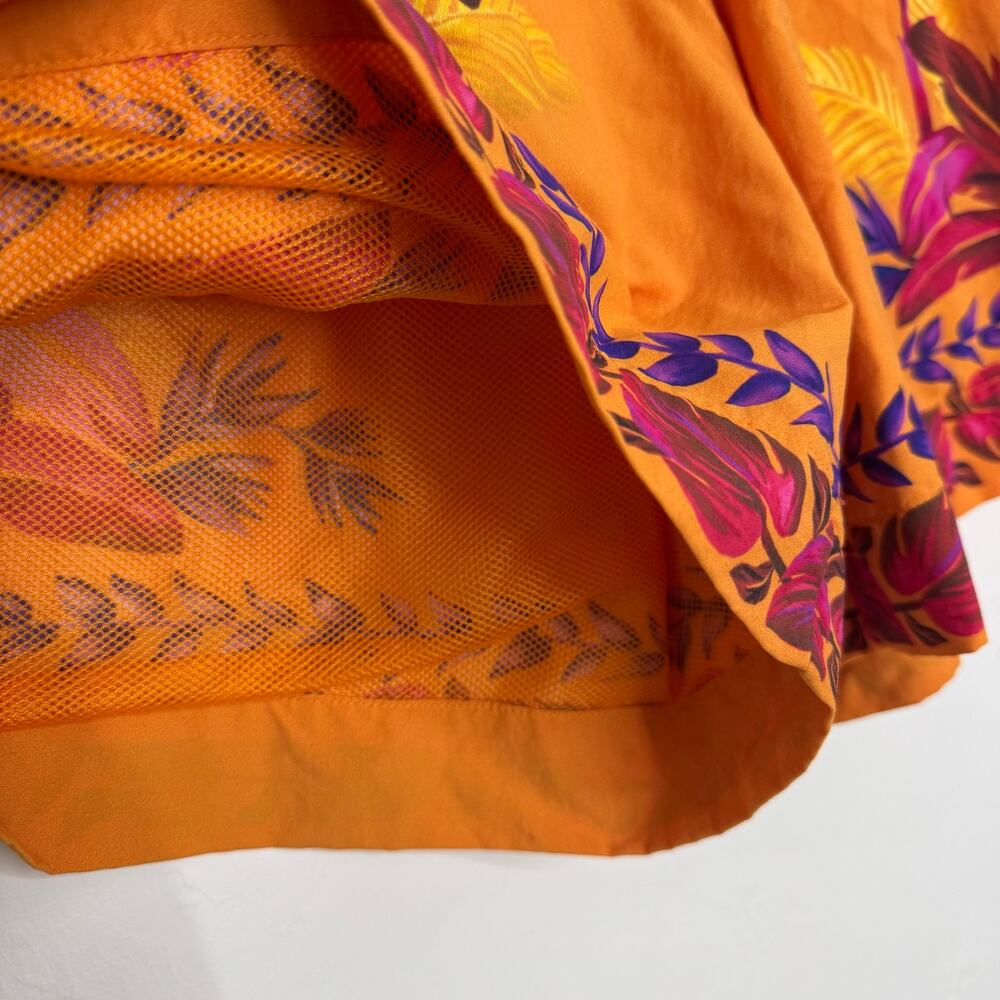 FARM Rio Orange Floral Print Drawstring Shorts - Picture 3 of 10